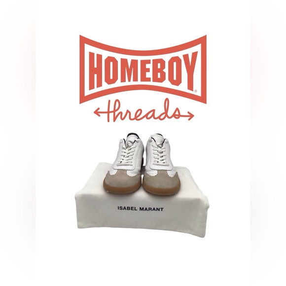 Isabel Marant White and Brown Sneakers - Picture 1 of 7